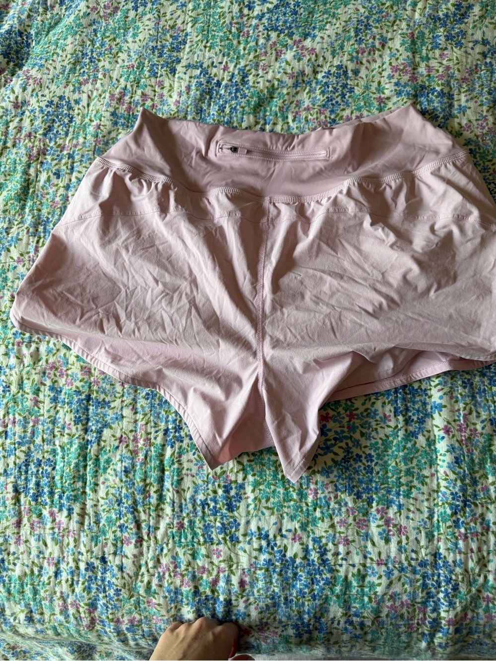 Gilly Hicks Pale Pink Athletic Shorts with Zip Pocket